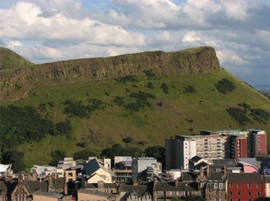 View of Salisbury Crags from Calton Hill, Edinburgh 