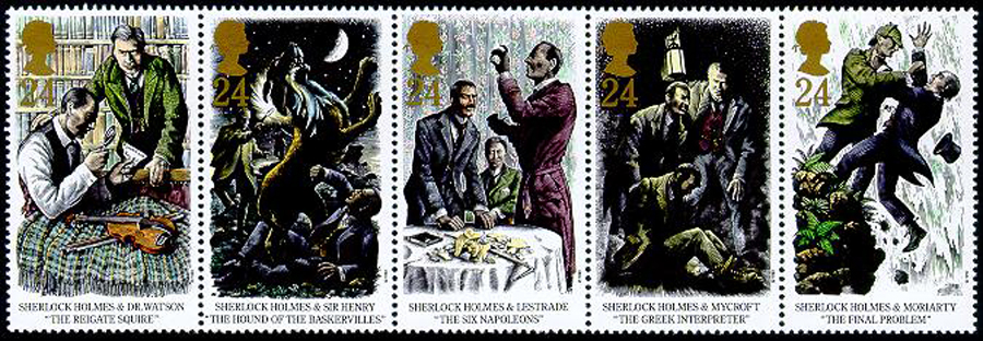 A Mystery on Sherlock Holmes Postage Stamps