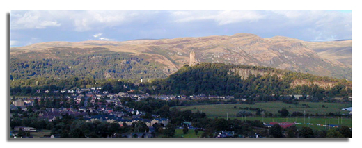 Panoramic view Abbey Craig Wallace Monument 2003