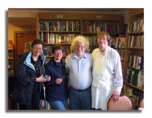 Kevin & Simon cheerfully welcoming us in their bookshop 