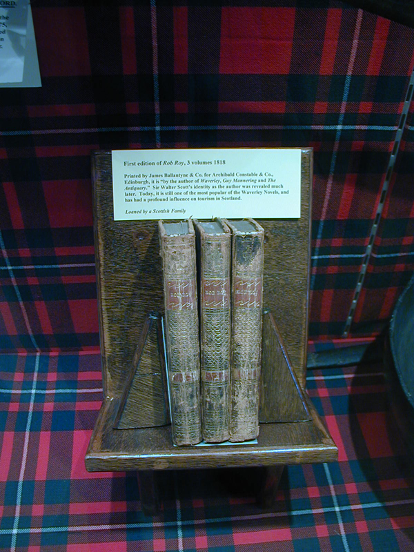 Walter Scott Rob Roy 1st edition 1818 Killin Museum Scotiana.com 2006