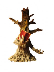 Tree Poet Reading Book Figurine Scotiana.com