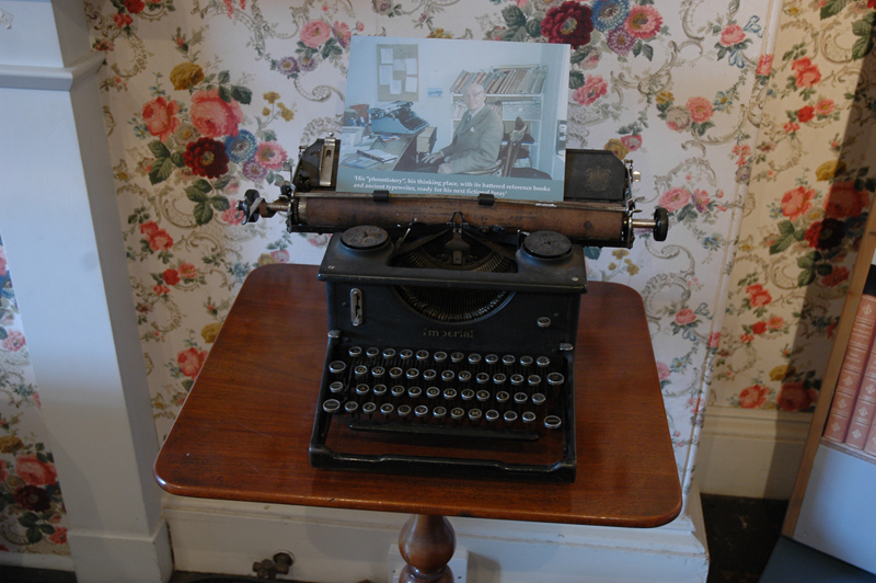 Scottish Borders Abbotsford Sir Walter Scott's house  Nigel Tranter exhibition author's typewriter 