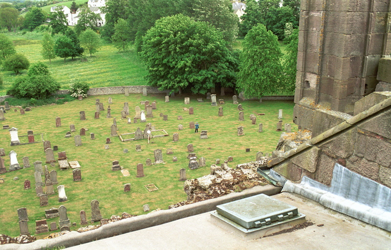 Scottish Borders Melrose Abbey churchyard