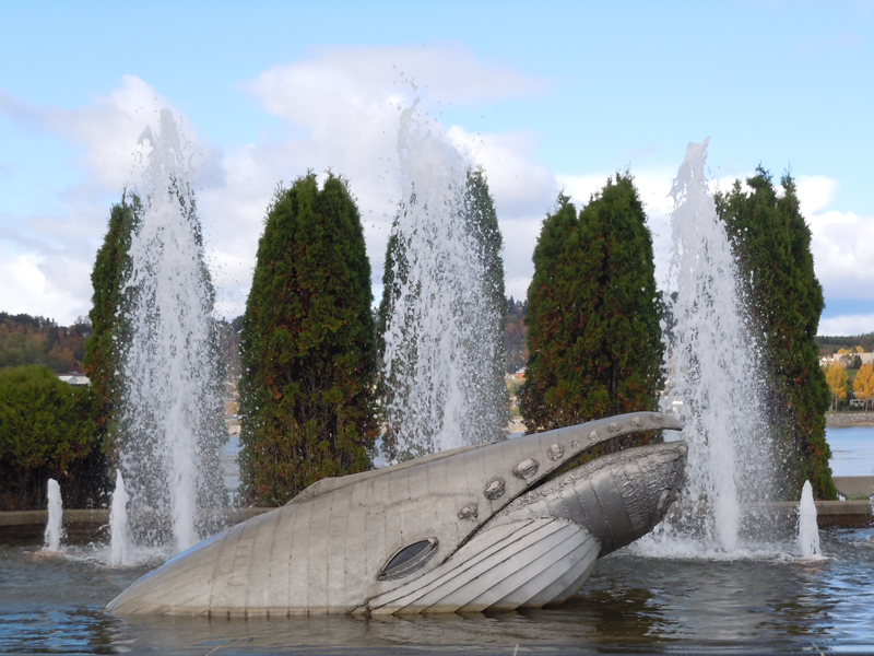 Chicoutimi Old Harbour fountain Province of Quebec Scotiana October 2010