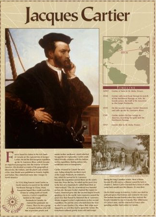 Jacques Cartier Great Explorers Education Art Poster Print