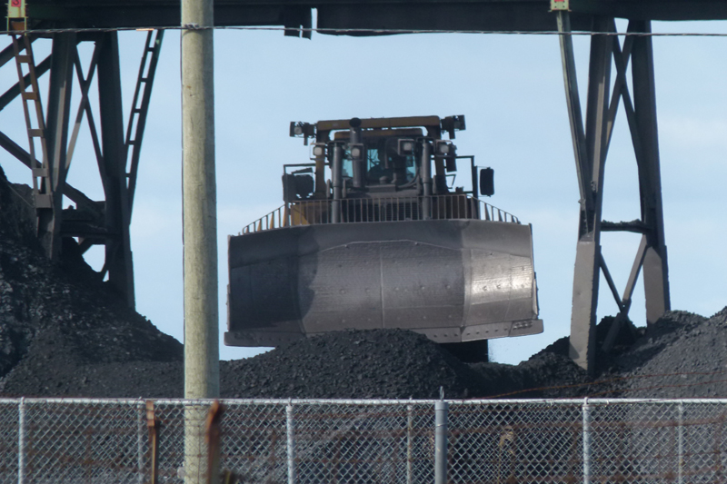 Iron ore caterpillar Havre-Saint-Pierre harbour Côte-Nord Quebec PQ Scotiana 2010