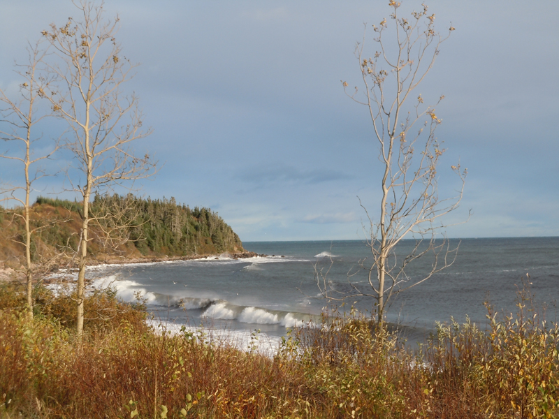 Quebec PC Côte-Nord Road 138 St Lawrence shore landscape  Scotiana 2010 