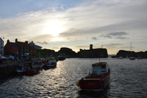 Dunbar harbour at sunset © 2012 Scotiana