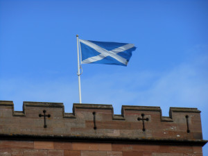 Inverness castle Scottish flag © 2012 Scotiana