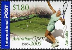 tennis on postage stamps