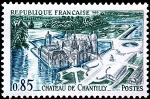 France postage stamp Chateau de Chantilly