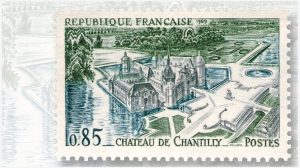 postage stamp from france chateau de chantilly