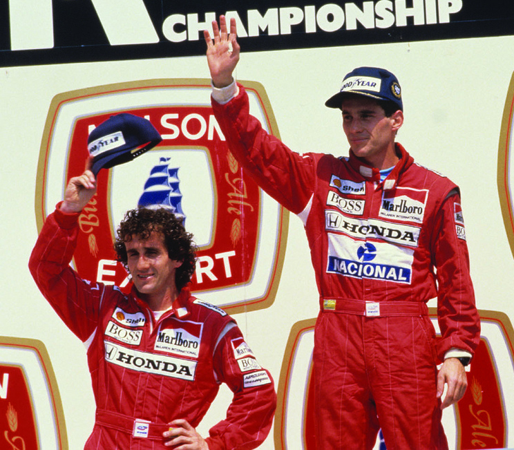  Alain Prost and Ayrton Senna, at GP Molson du Canada in Montreal, Canada in 1988