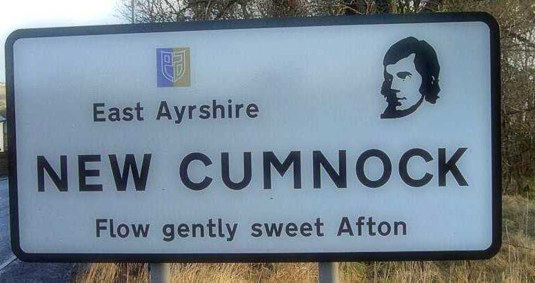 New Cumnock Robert Burns sign