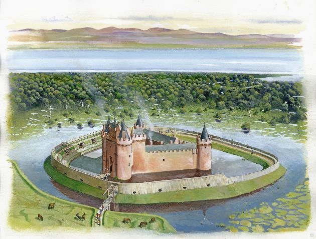 Caerlaverock Castle model Historic Scotland